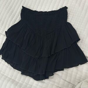 Black mini skort